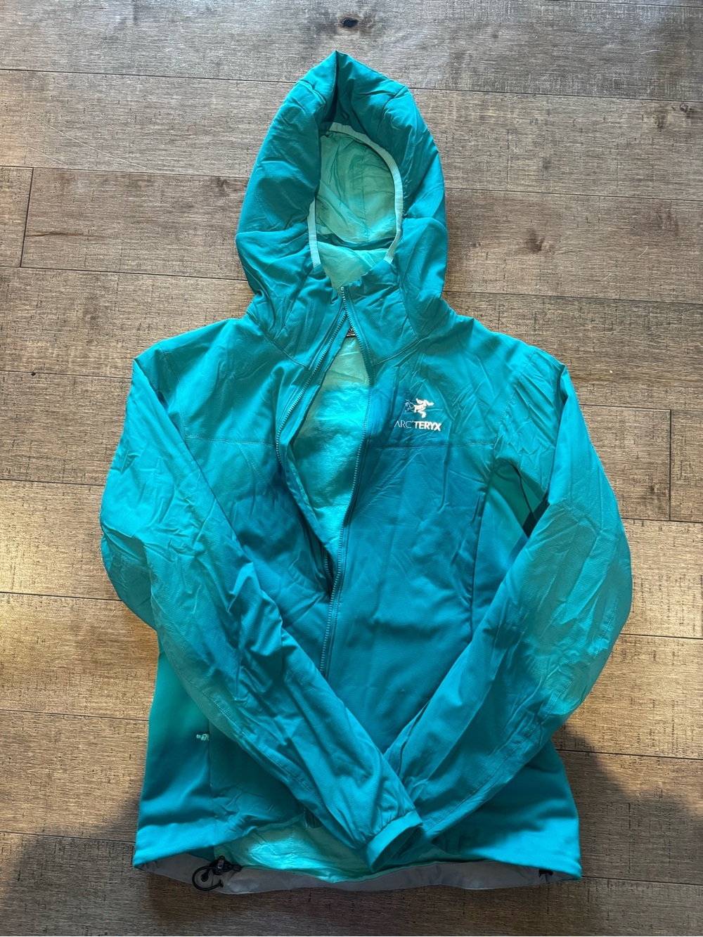 Arc'teryx Teal Hooded Shell Jacket